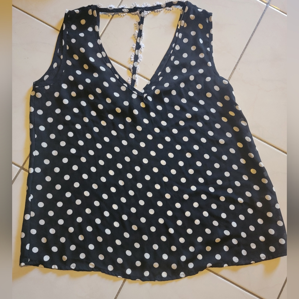 Womens tank top from moon,back and white,size small